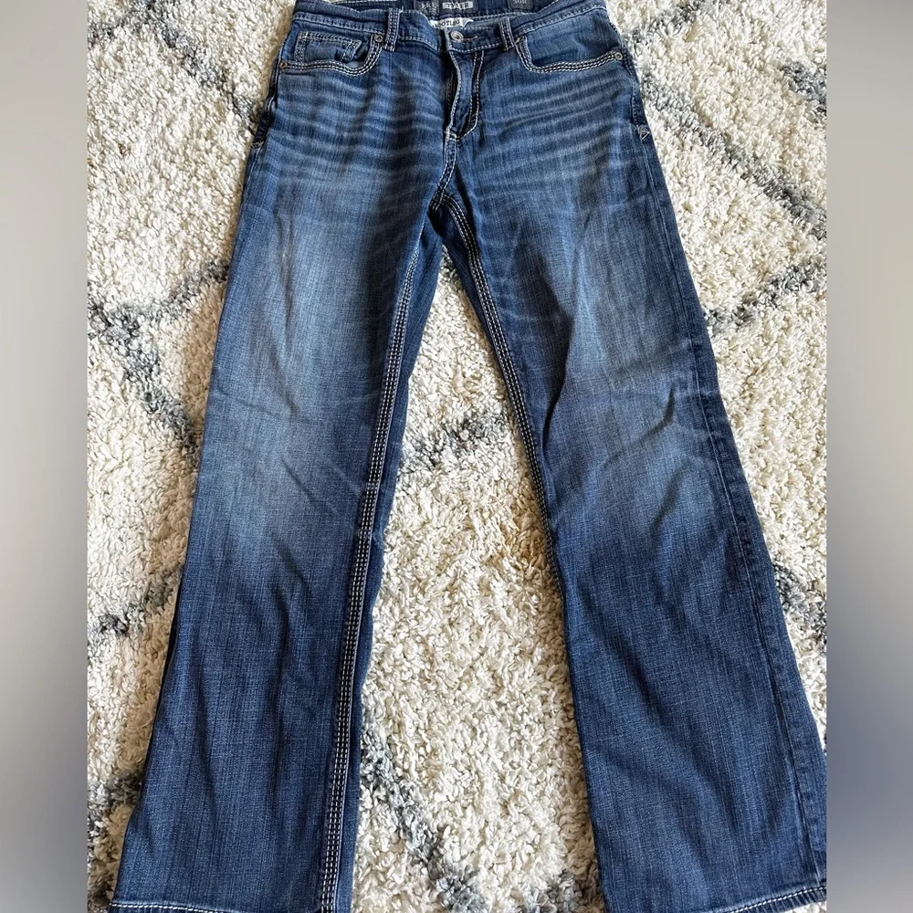 Men’s BKE Tyler Bootleg Jeans 30R Medium Wash Stretch Western